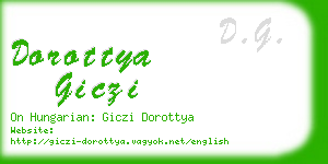 dorottya giczi business card